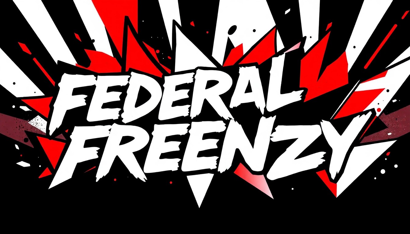 An abstract, minimalist illustration composed of sharp, angular black and red shapes overlapping against a stark white background, conveying the eclectic energy of a music festival.