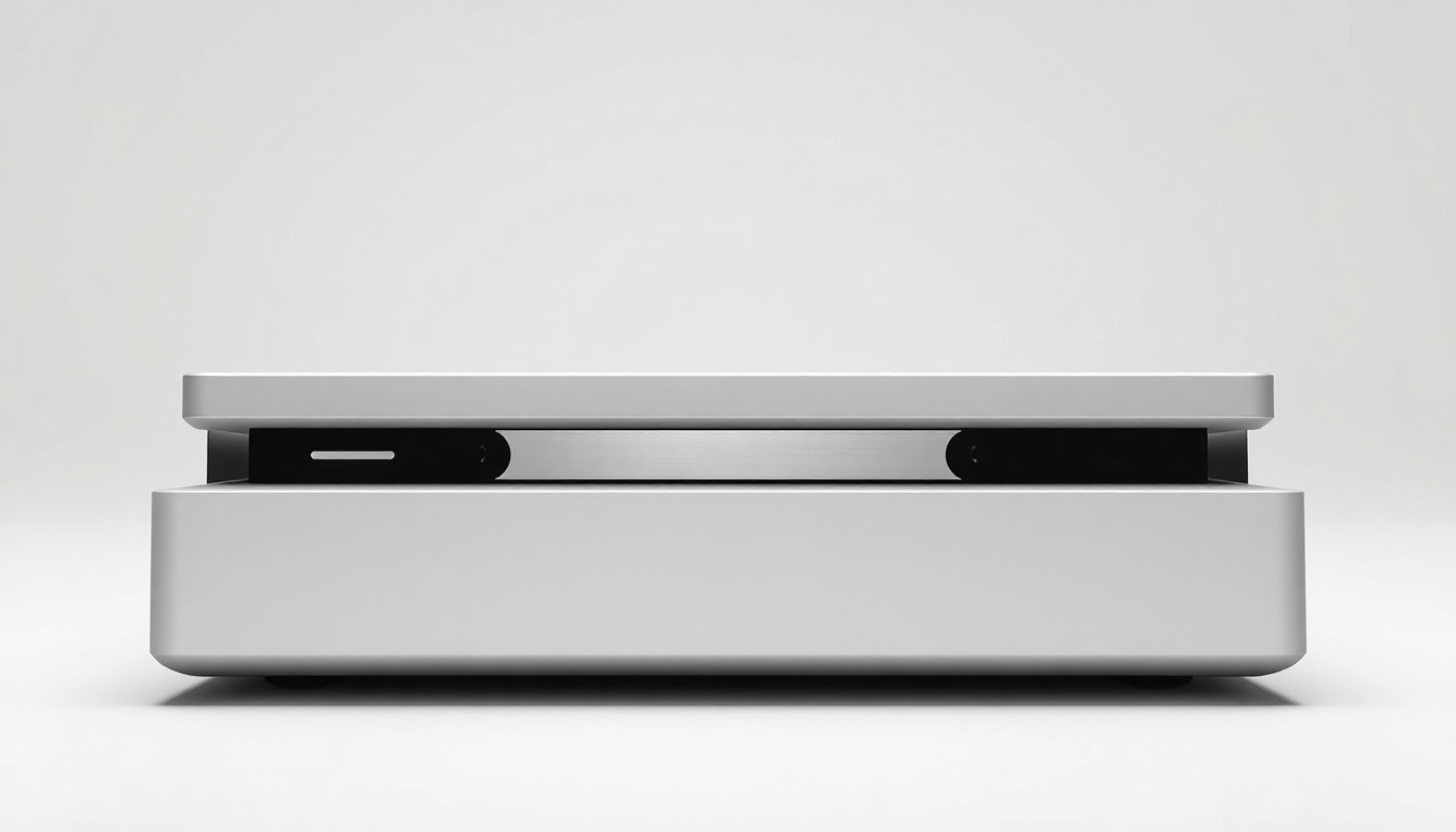 An extreme close-up of a sleek, minimalist software development tool or hardware device, featuring clean lines, smooth surfaces, and subtle metallic accents, conceptually representing the evolving landscape of agile practices.