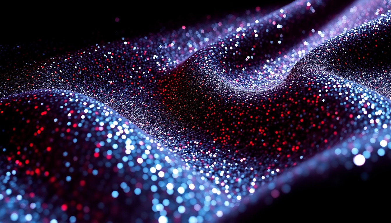 An extreme close-up photograph of luxurious, high-end fabrics like sequins and velvet, captured in dramatic studio lighting to create a sense of opulence and celebrity.