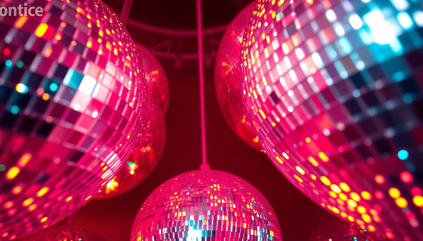 An extreme close-up photograph of glittering, high-contrast disco ball textures in dramatic studio lighting, conceptually representing the glamorous VIP experience at the Red Bull Mirage activation during Coachella 2026.