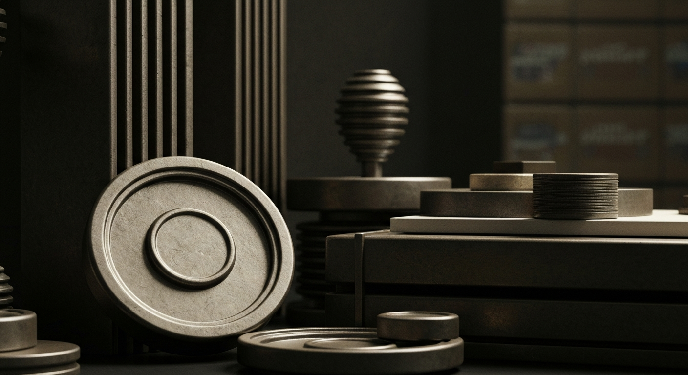 An extreme close-up of intricately geared machinery and polished metal components, conceptually representing the complex financial systems and institutional strength that underpin Walmart's retail operations.