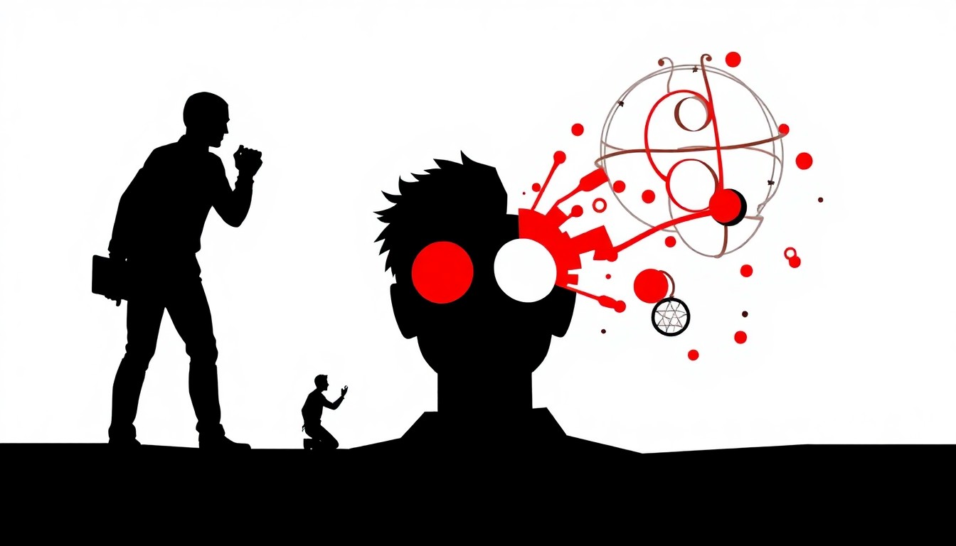 An abstract, minimalist illustration featuring bold, jagged geometric shapes in high-contrast colors, conceptually representing the contrast between IShowSpeed's gaming content and his attempts to understand complex scientific concepts.