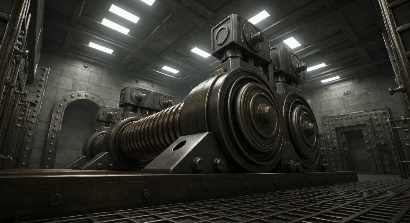 An extreme close-up of a shattered car sensor lens reflecting a faint red light, conceptually illustrating the vandalism of self-driving cars.