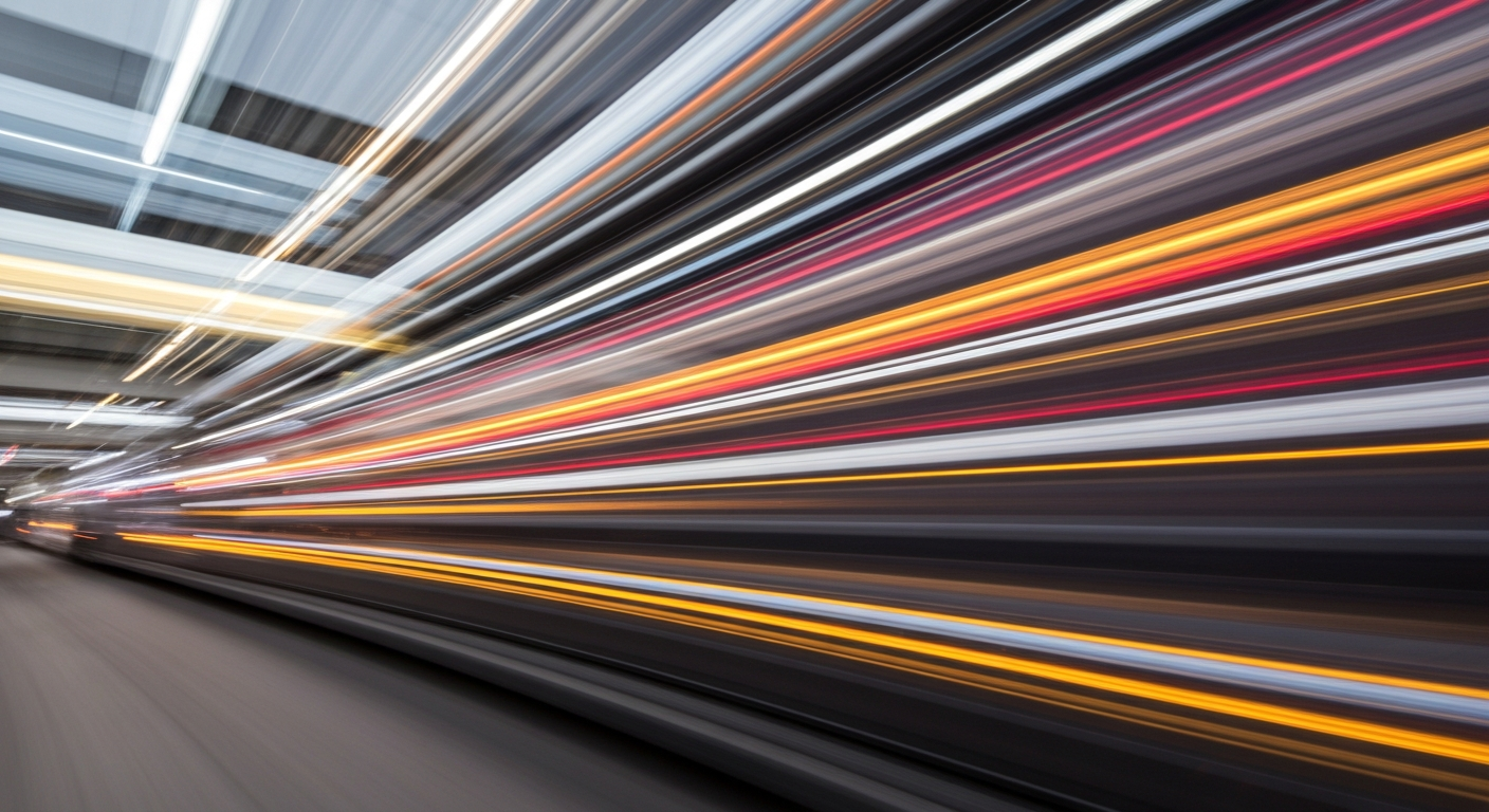 An abstract, blurred image of a moving vehicle, conveying a sense of speed, modern engineering, and the dynamic nature of the automotive industry.