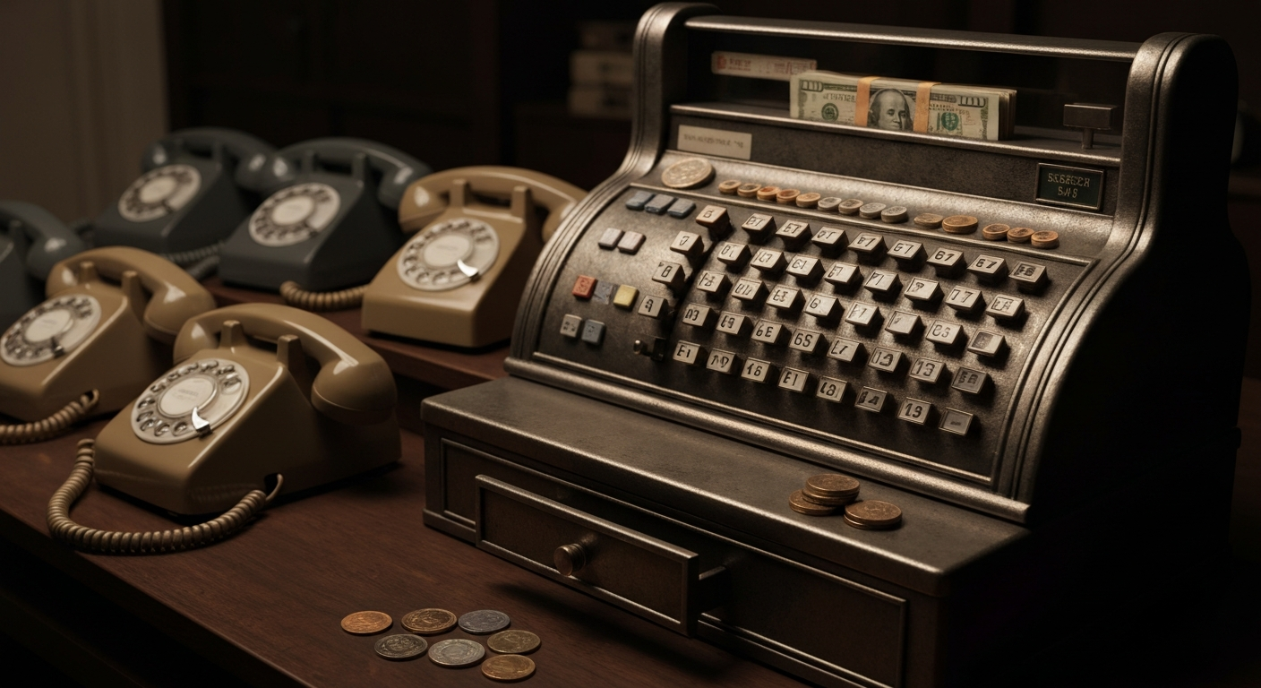 An extreme close-up of complex, interlocking gears and mechanisms, representing the intricate financial systems and institutional forces shaping the retail industry.