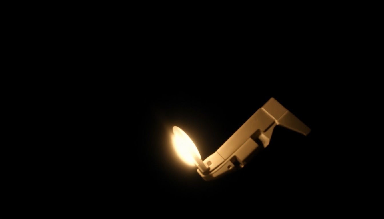 An extreme close-up photograph of a household item or personal belonging related to the crime, such as a broken picture frame or a set of keys, lit by a harsh, direct camera flash against a pitch-black background, creating a stark, gritty, investigative aesthetic.