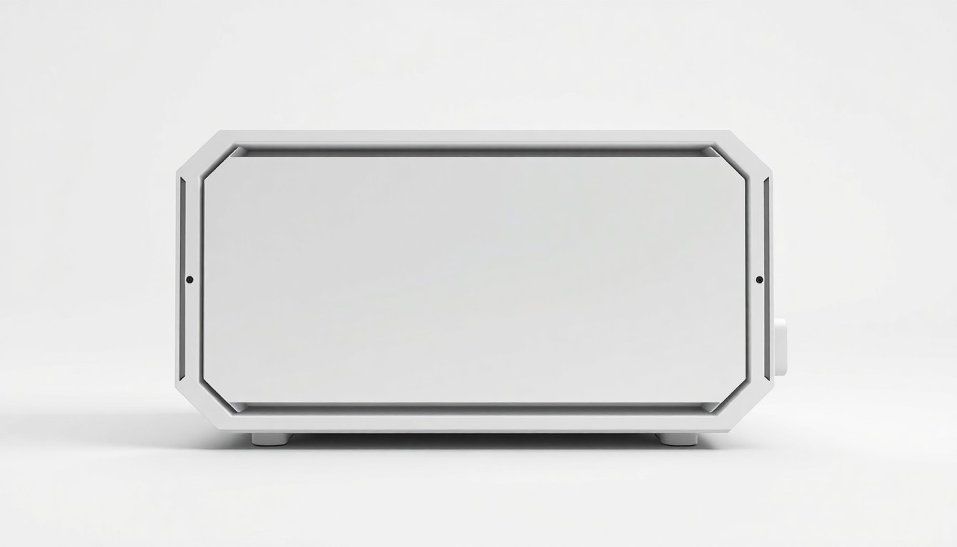 An extreme close-up of a sleek, minimalist computer hardware device with clean lines and matte finishes, conceptually representing the high-quality tech solutions offered by iTechnology Loop.