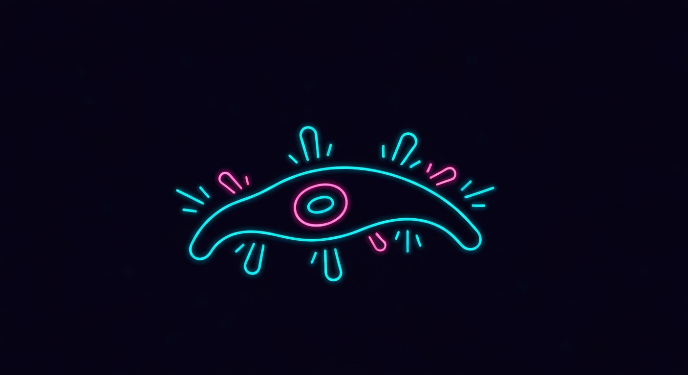 A glowing, vibrant neon outline of a bacteria cell against a dark background, conceptually representing the unseen dangers of foodborne illnesses.