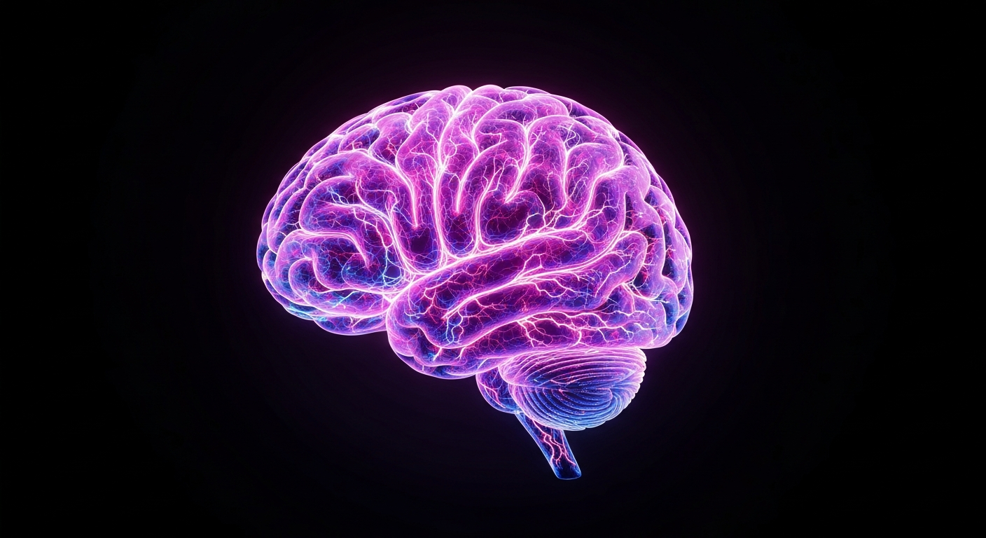 A minimalist design in the style of Keith Haring where the outline of a human brain is defined entirely by glowing, vibrant neon lines against a deep, dark background, emphasizing the brain's complex structure and the potential of psychedelic drugs to unlock new mental health treatments.