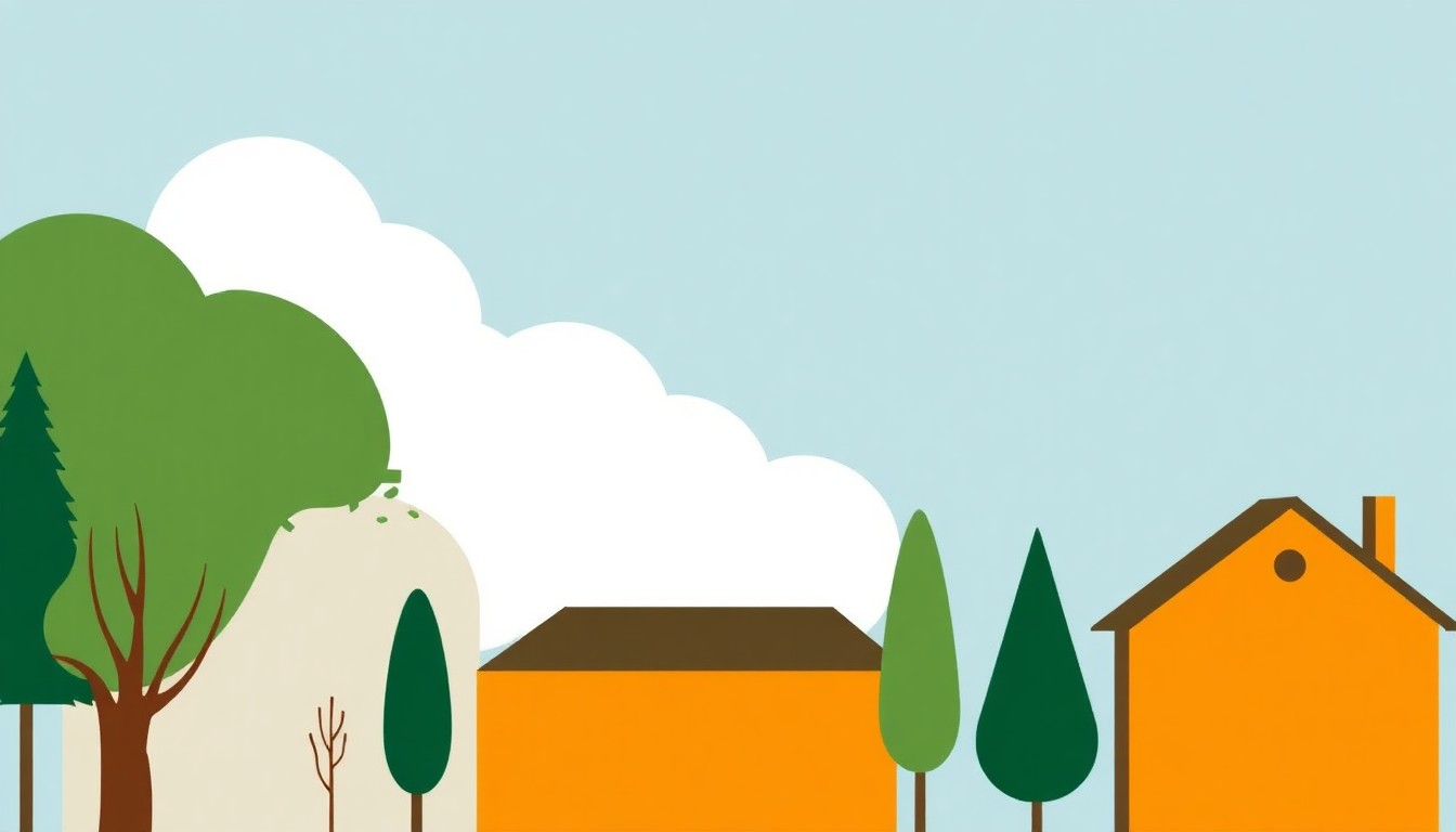 An abstract illustration composed of overlapping triangles and rectangles in shades of blue, green, and yellow, conveying the idea of government investment in local community programs.