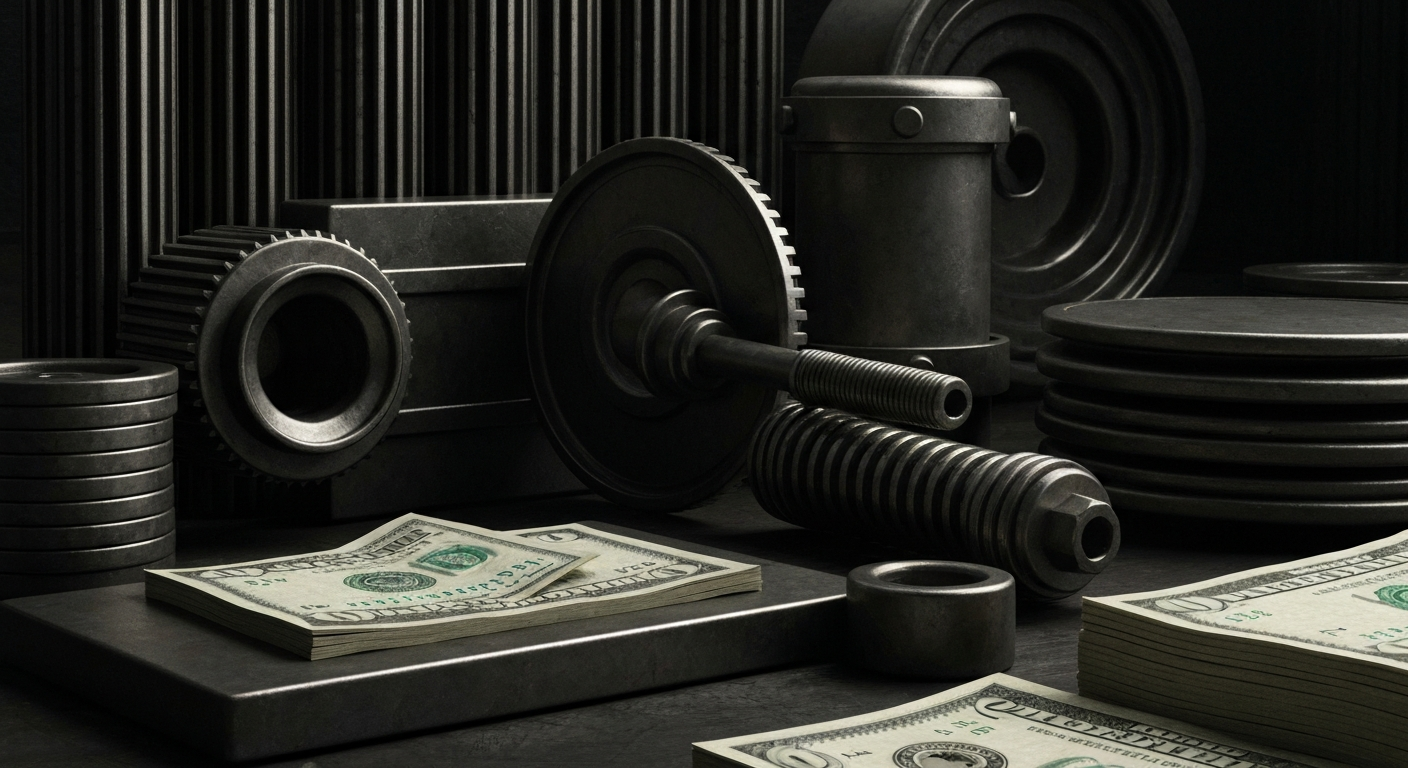 An extreme close-up of gears, circuits, and metallic components, conceptually illustrating the intricate infrastructure of the crypto finance ecosystem.