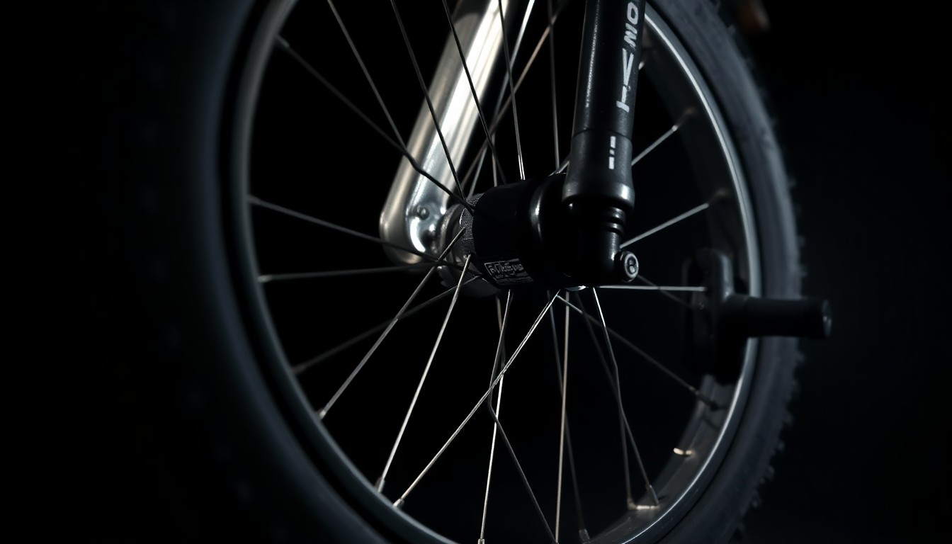 An extreme close-up photograph of a child's bicycle tire and pedal, lit by a harsh, direct camera flash against a pitch-black background, conceptually illustrating the devastating impact of a hit-and-run crash.
