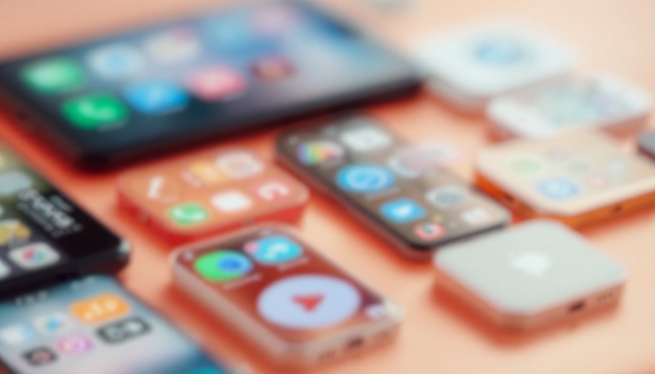 An extremely abstracted, out-of-focus photograph shot through condensation or rain-streaked glass, composed entirely of blurred mobile devices and app icons in soft pools of warm color and light, conceptually representing the data and insights surrounding the Mobile 6 app.