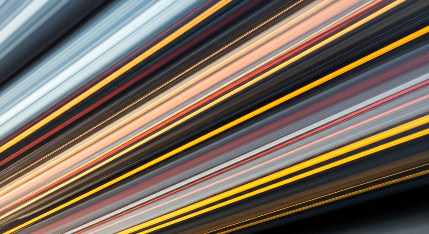 An abstract, colorful image featuring sweeping, blurred lines representing a moving vehicle, conveying a sense of speed, technology, and the dynamic nature of the automotive industry.