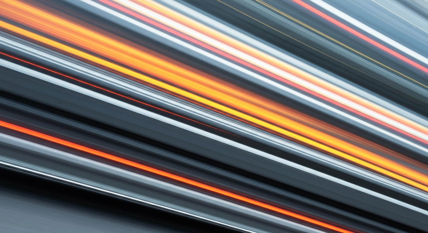 An abstract, colorful image featuring blurred streaks of motion, representing the fast-paced world of auto repair along a busy road.