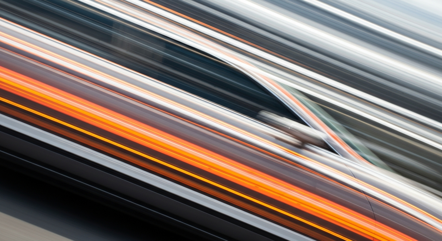 An abstract, blurred image of a car in motion, conveying a sense of speed, modern engineering, and the dynamic nature of the automotive industry.