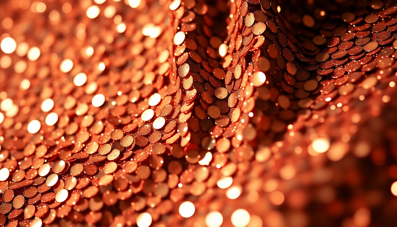An extreme close-up of shimmering, high-contrast sequins in dramatic studio lighting, conceptually representing the calculated glamour and social performance of elite country club culture.