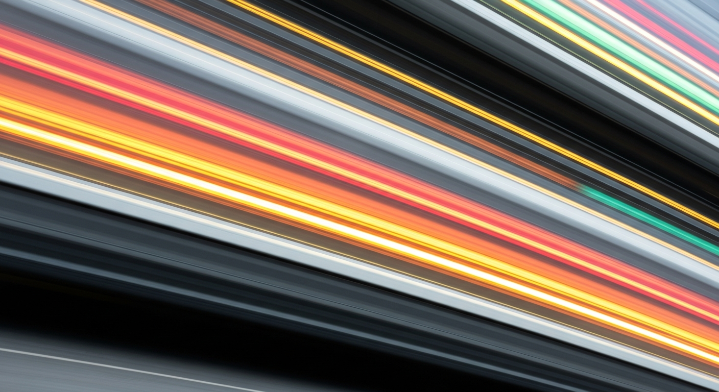 Sweeping, abstract streaks of vibrant color and chaotic motion, conceptually representing the dynamic energy and innovation of the automotive industry.