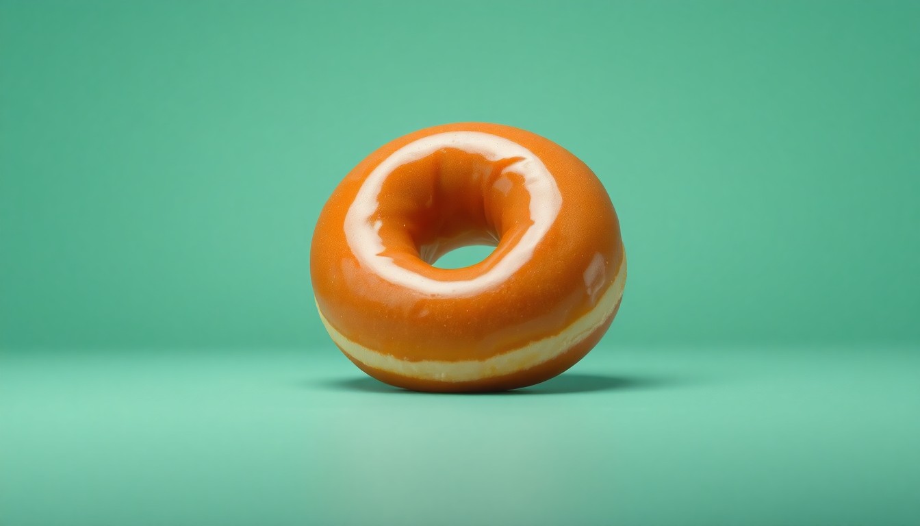 A close-up, high-contrast photograph of a single, perfectly formed doughnut resting on a plain, white background, conveying a sense of the challenges facing small businesses in the food service industry.