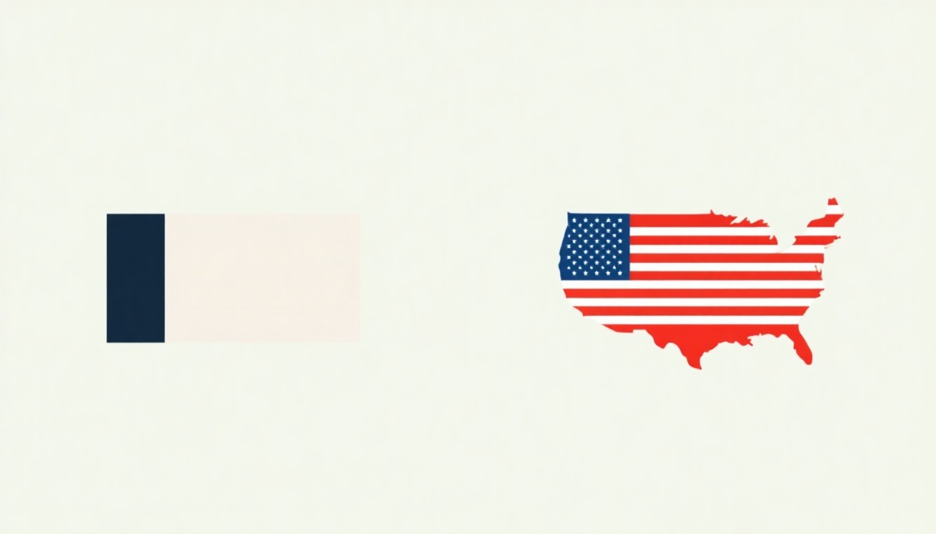 A composition of overlapping triangles and rectangles in shades of blue, red, and yellow, conceptually representing the financial relationship between the UAE and US in an abstract, geometric style.