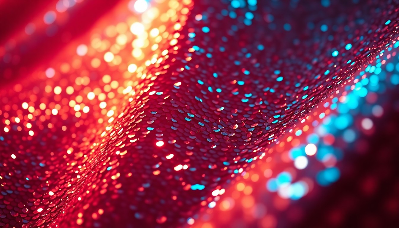 An abstract close-up photograph of shimmering, glittering sequins in dramatic, high-contrast studio lighting, conveying the glamour and anticipation surrounding the collaboration between French Montana and Max B.