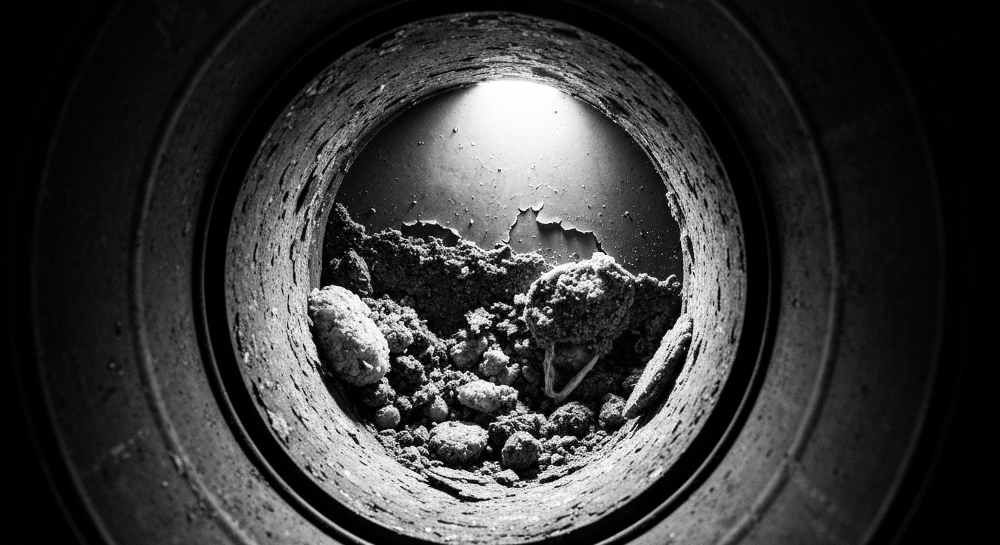 An extreme close-up X-ray photograph showing the ghostly internal structure of a rusted metal drum, conceptually representing the toxic contamination at the heart of a suspected cancer cluster in a New Jersey town.