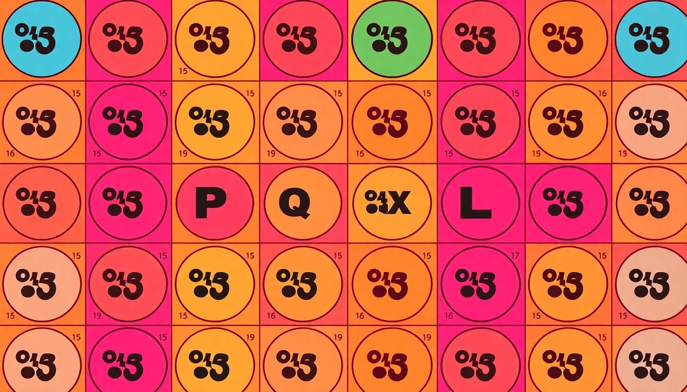 A bold, colorful silkscreen-style illustration featuring multiple repeating images of a Powerball lottery ticket, conceptually representing the thrill and anticipation of a big lottery win.